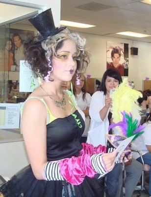 Mardi Gras Hair and Make up contestant.