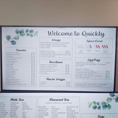 Menu board