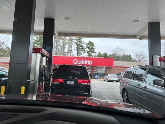 Getting gas so we can go to the beach!!!