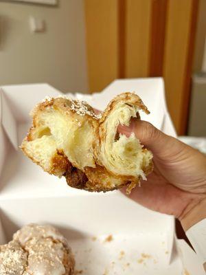 Showing off the layers of the cronut!