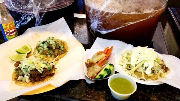 Tacos and Sopes..