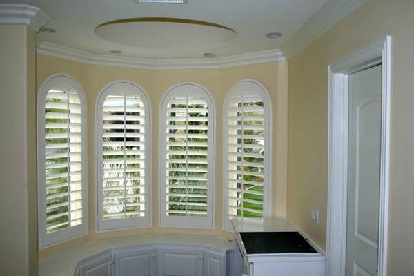 Seamless Arches with 4.5" louvers and bullnose frames.