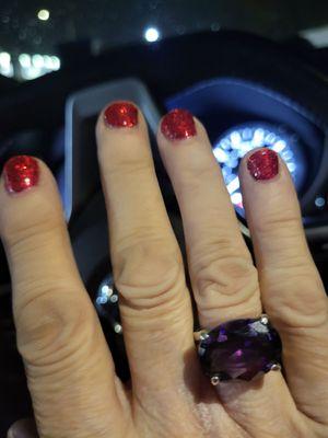 Sparkly red gel for Christmas!