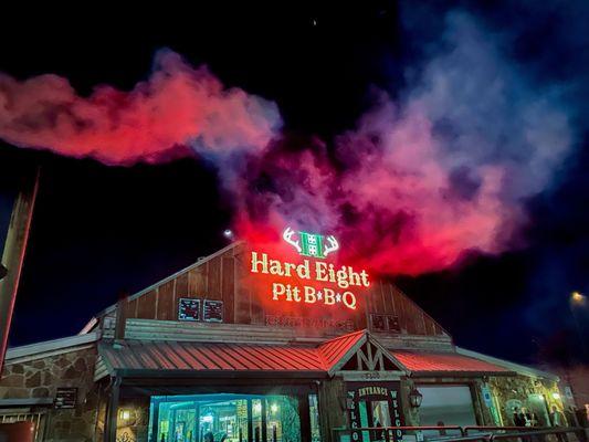 Lots of smoke at Hard Eight