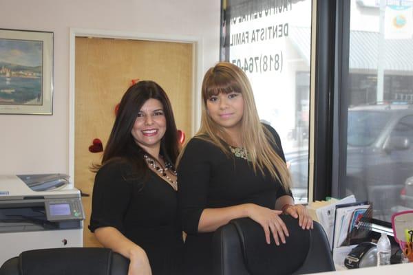 Left to Right: Office Manager Angela, and appointment coordinator Cynthia.