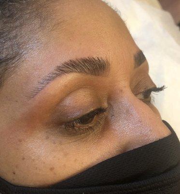 Brow lamination..including wax & tint