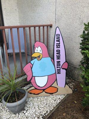 Penguin decoration outside