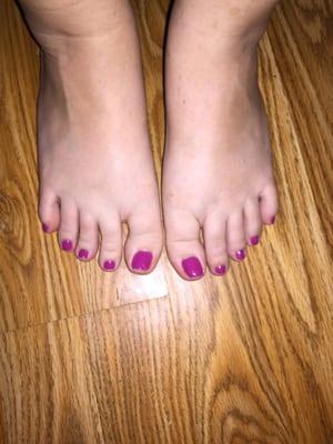 Regular polish pedicure