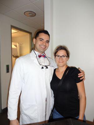 Dr. Jarquin with one of the best patients to visit Seda Dental Pinecrest.