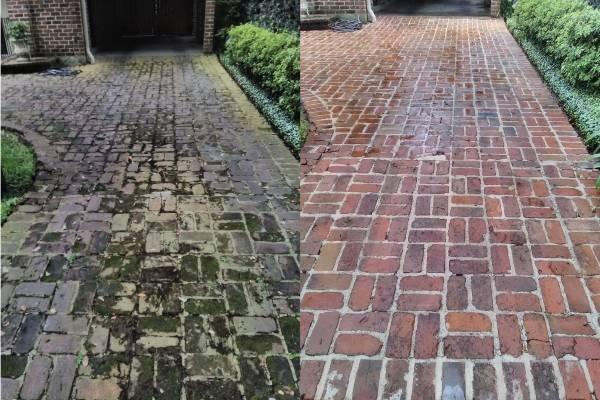 Even the nasty old brick can be made new again when you call Tiger Wash!