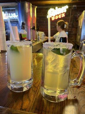 Frozen Margarita and Margarita on the Rocks