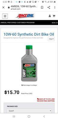 Just because you have a Dirt Bike, doesnt mean yout Oil should Do You Dirty.