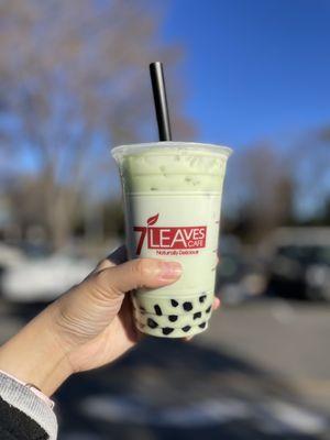 Mung Bean Milk Tea with boba