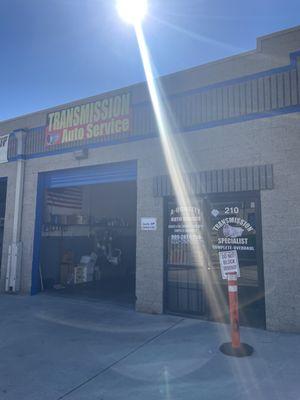 transmission shop entrance