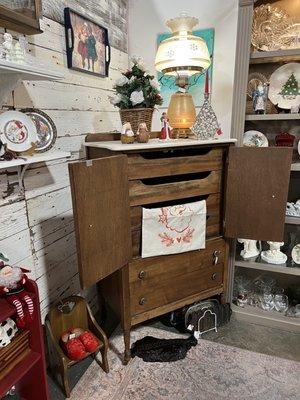 Cute hutch and decor