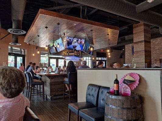 View of the bar from the front door.