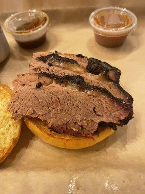 Sliced Brisket Sandwich