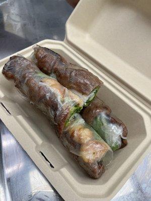 Grilled Pork and Shrimp Spring Rolls