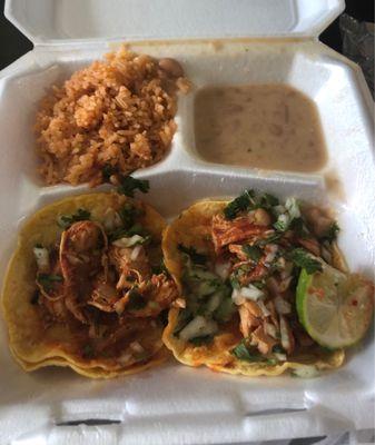 2chicken taco lunch special