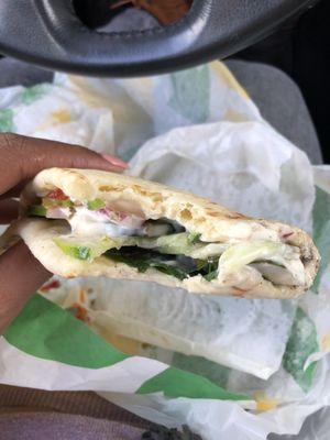 Delicious veggie wrap