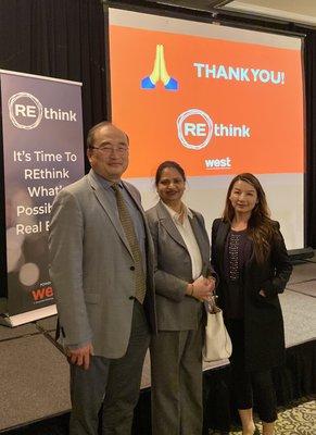 REthink The Real Estate Innovation Event.
 With GMCC Chairman James Jin and one of the top producers April Wong of GMCC