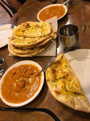 Chicken Tikka Masala with garlic Naan