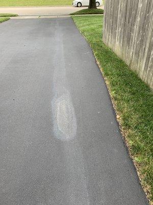 what their product did to my driveway