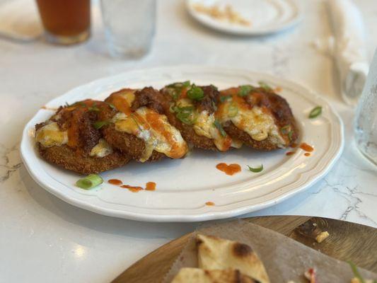 Fried green tomatoes appetizer