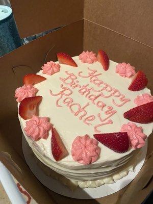 Beautiful Strawberry Cake