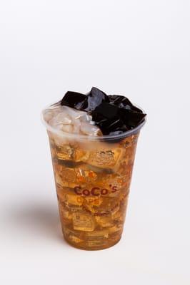 Jasmine Green Tea with Lychee Jelly and Grass Jelly