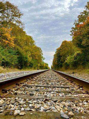 If you cross the tracks headed west on Trabue, turn around