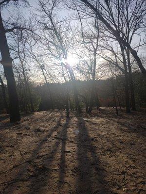 This view was taken at the top of one of the many hills, while sitting on a bench to watch the sunset.