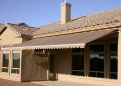 Retractable Awning with forged components & all stress points, extruded aluminium arms. Call 480-894-0028