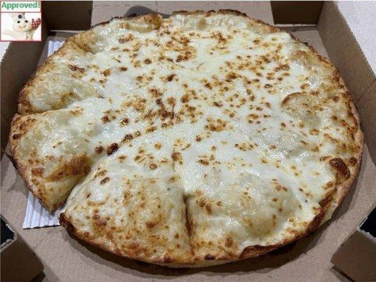 Cheese Pan Pizza with Alfredo Sauce