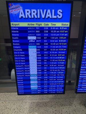 Don't trust the monitors...it's 9:30am & says my Mom's flight landed @ 8:30am when it didn't...