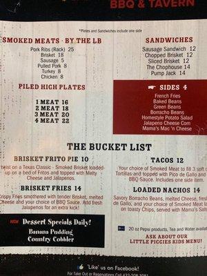 Food menu