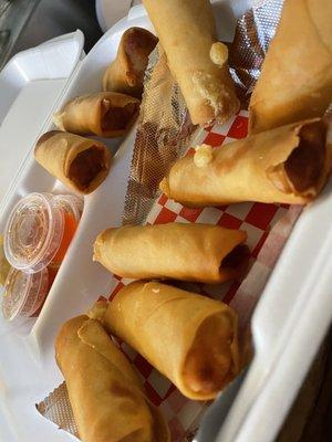 Egg rolls are the bomb!!! My family and I love them. Always crispy and hot