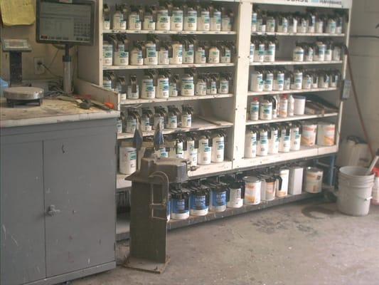 PPG state of the art Waterbased factory matched refinishing products.