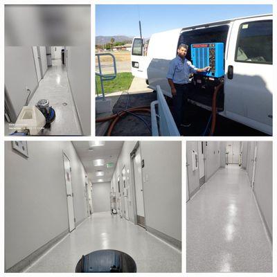 Vct floor cleaning project