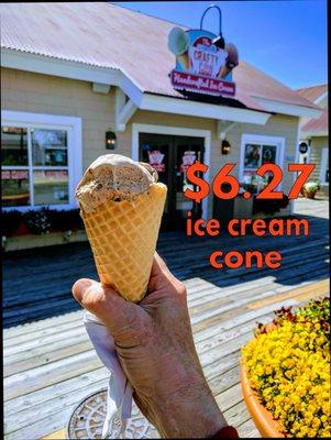 $6.27 for the smallest ice cream cone available.