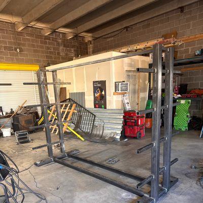 iron rack in shop