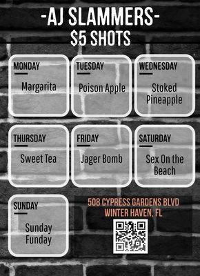 Every day $5 shots