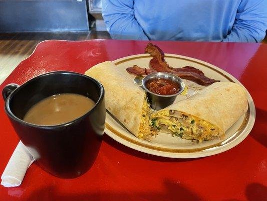 Green Chili and Pork Breakfast Burrito