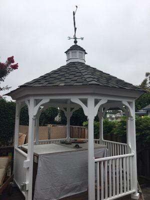 Re roofed Gazebo by K Reed Roofing.