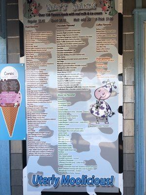 Milkshake flavors and Options!!