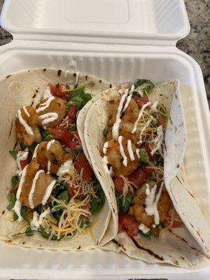 Shrimp tacos - lunch special. June 6, 2021.