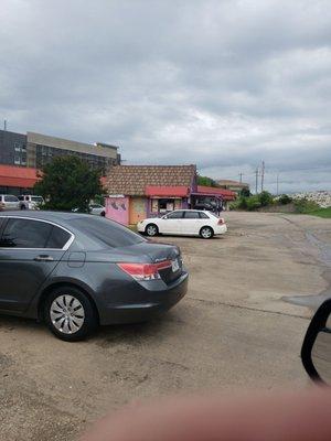 The shack in the parking lot.