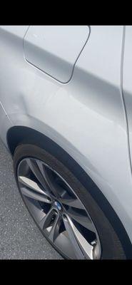 Fender dent and scratches