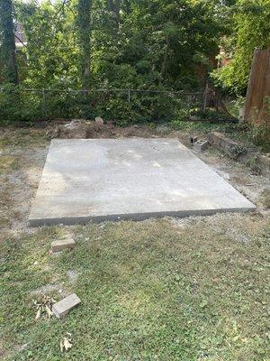 Concrete pad Installation