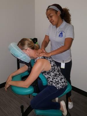 Corporate Chair Massages at Pearson.